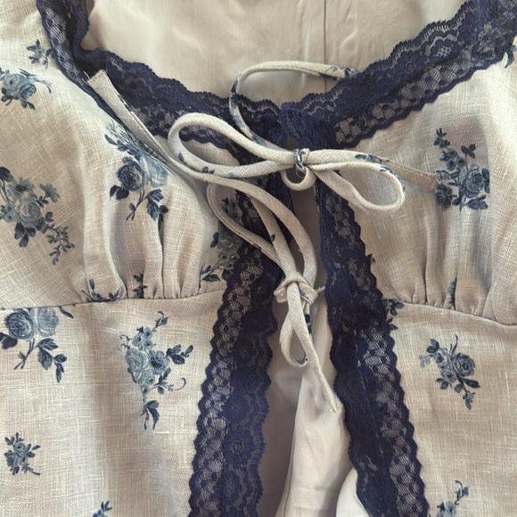 Reformation linen vest top blue - Picture 3 of 5